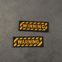 Warning Reflective Magic Stick Stamp Strip Personality Backpack Decoration Sticker English WINNING Victory Morale Chest Badge
