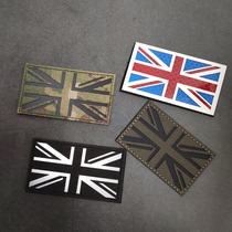 Laser engraving reflective British flag badge Velcro badge eye-catching identification chapter shoulder tactical morale badge epaulettes
