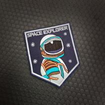 American Space Adventure Embroidery Velcro Astronaut Backpack Clothing Pins Personality Epaulettes Emblem