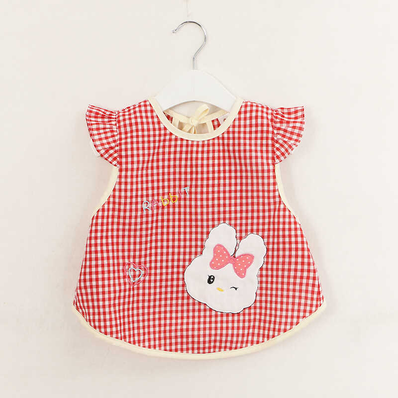 New style baby girl eating bib, rice bib, anti-dirty waterproof baby coverall, summer thin apron for girls and children