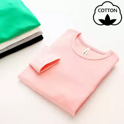 Rainbow Bus thick inner and outer cotton long sleeve T-shirt hair heating clothing base shirt (90-150)3356