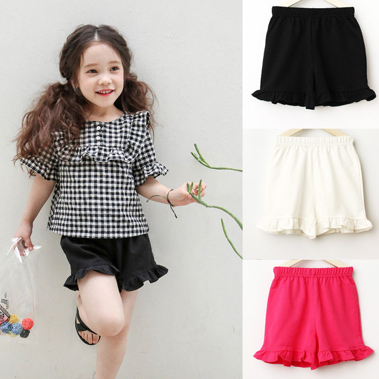 New RainbowBus Female Child Baby Shorts Hot Pants Sports Student Shorts Out Pants Cotton 3376