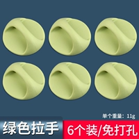 Без перфорации - ручки круглые, зеленые 6 шт.