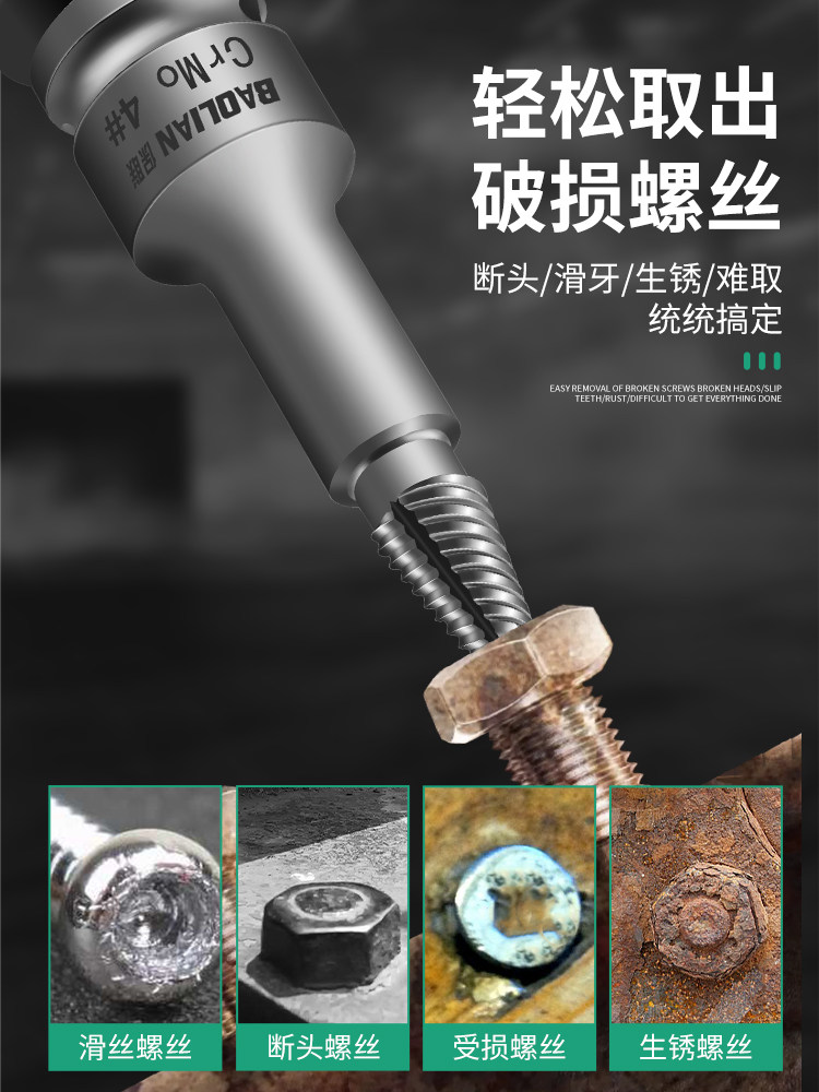 Baolian Broken Thread Extractor Magic Tool Universal Broken Screw Extractor, Stripped Tap Extractor, Faucet and Pipe Extractor