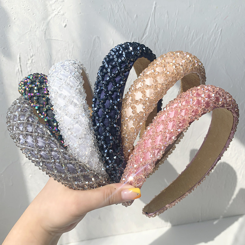 150g Weight Headwear Classification Couple Gender Grey, Pink, Blue, Black Color Korea Simple Artificial Pearl Lady Headband Wholesale 无