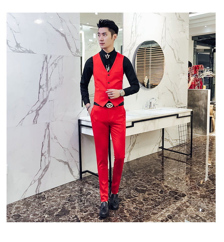 Trường đêm nam mẫu phù hợp với nam phù hợp với giới trẻ Slim Phiên bản Hàn Quốc của nhà tạo mẫu tóc kiểu Anh shop thời trang nam 