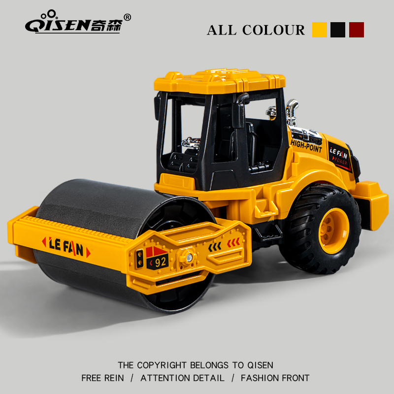 New Children's Vehicle Model Engineering Road Roller Excavator Series Inertial Sliding Boy's Toy Car Model