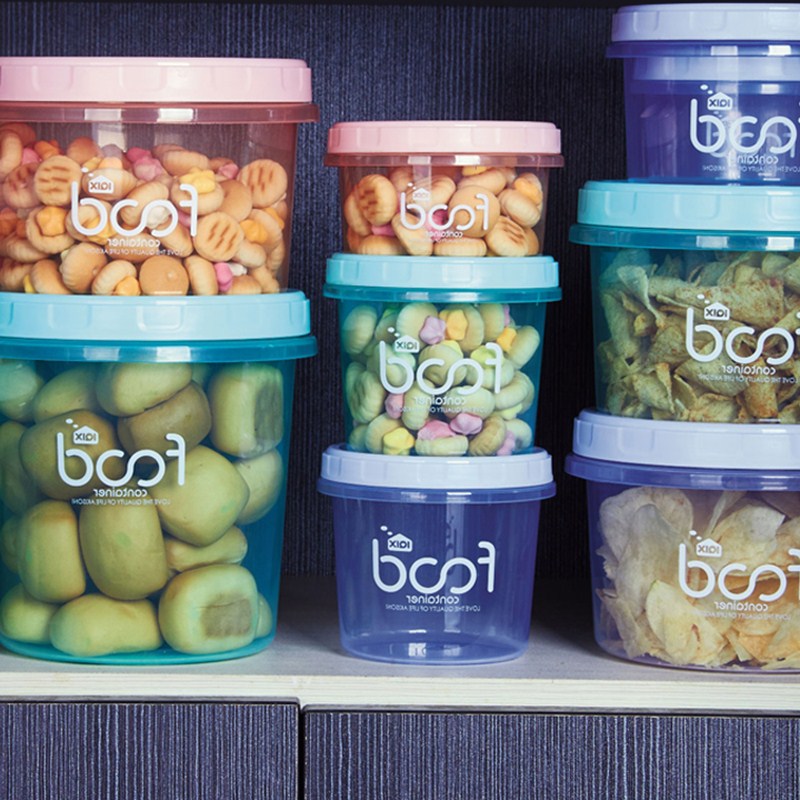 Seal Case Baby Deputy Food Fridge Fruit Storage Refreshing Box Round Plastic Portable Mini Han National Sauerkraut Box