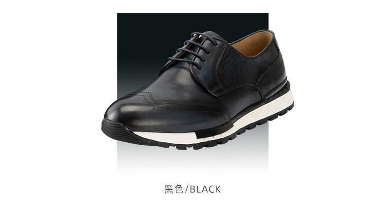Chaussures Derby Homme en Cuir Véritable à Lacets Style Business Casual