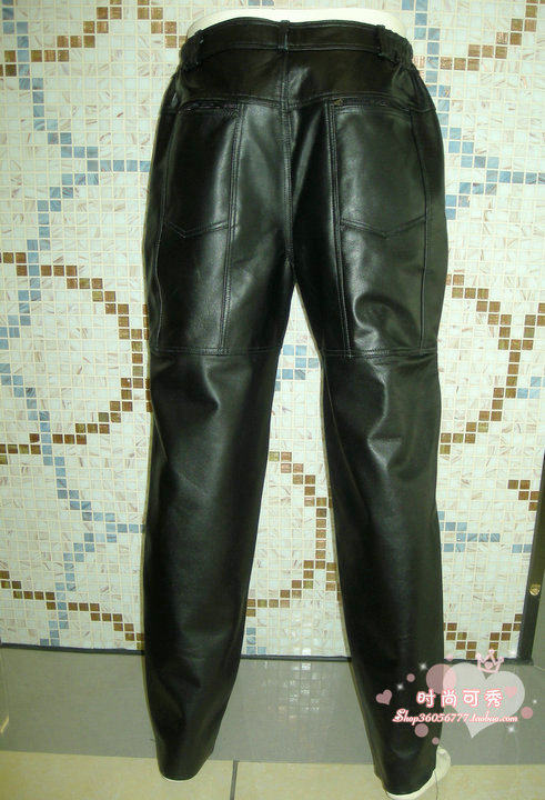Pantalon cuir homme droit pour hiver - Ref 1492788 Image 8