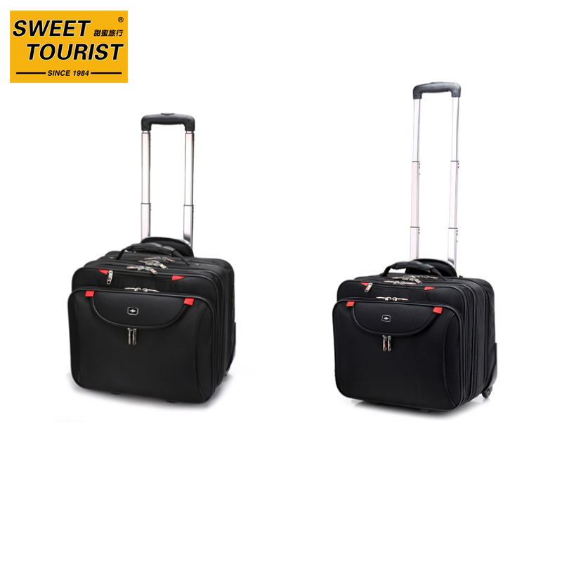 Computer Trolley Case, Multi-Layer Aviation Suitcase, Oxford Cloth Business Travel Carry-On Travel Case