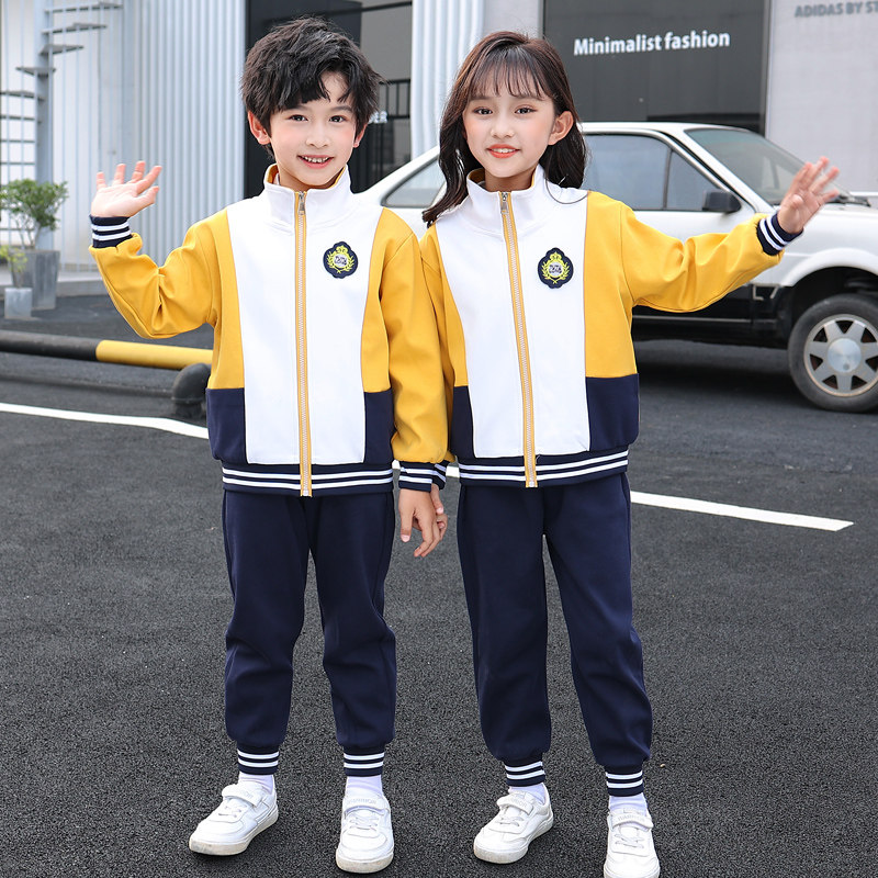 Children's primary school uniforms spring and autumn kindergarten uniforms junior high school autumn sports meeting class uniforms color matching autumn and winter suits