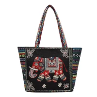 [Большая] национальная вышивка ветра+черный слон слон