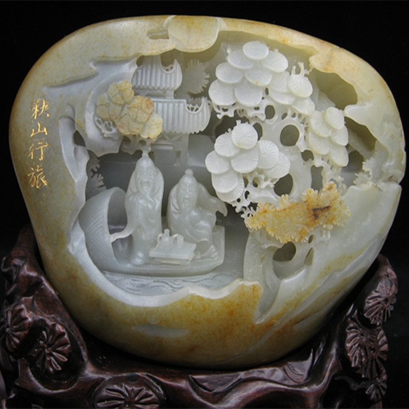 骨董 本物和田青白玉 細工手彫 唐子打鼓像 清代康熙通宝飾 根付 玉佩 縁起物 善斫玉”：玉雕史上的“陆子冈们”和田玉鉴定保养知识大全-藏玉网