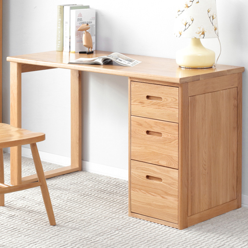 Manufacturer Direct sales full solid wood desk Nordic minimalist combined computer desk oak double writing desk book room furniture 