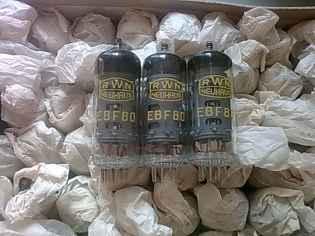 New East German antique EBF80 vacuum tube real picture spot radio amplifier fever audio headphone amplification