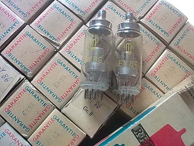 New inventory East Germany EY86 vacuum tube real map spot push tube bile machine radio fever audio