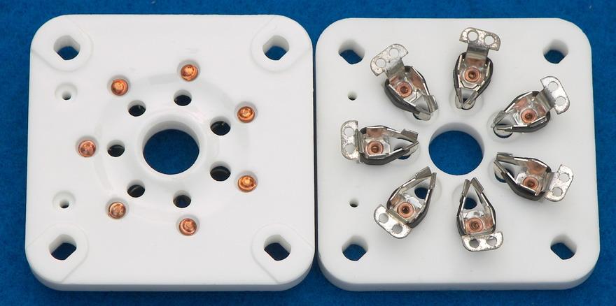 New inventory silver plated tube seat for FU-13 tube 813 tube seat Recommended Ceramic shelf quality