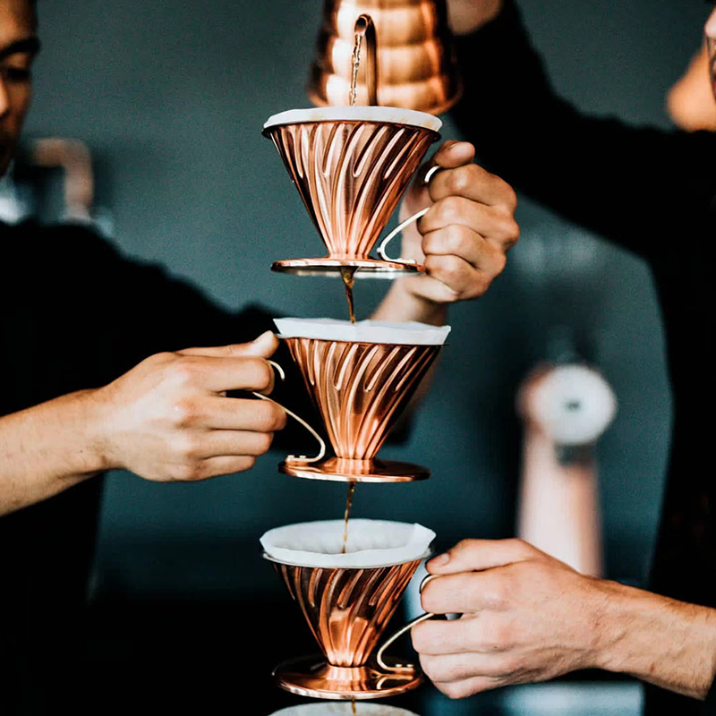 Hario V60 Japanese-Made Copper Filter Cup, Copper Hand-Drip Coffee Dripper for 1-4 People Vdp-02Cp Hario V60 Japanese-Made Copper Filter Cup, Copper Hand-Drip Coffee Dripper for 1-4 People Vdp-02Cp