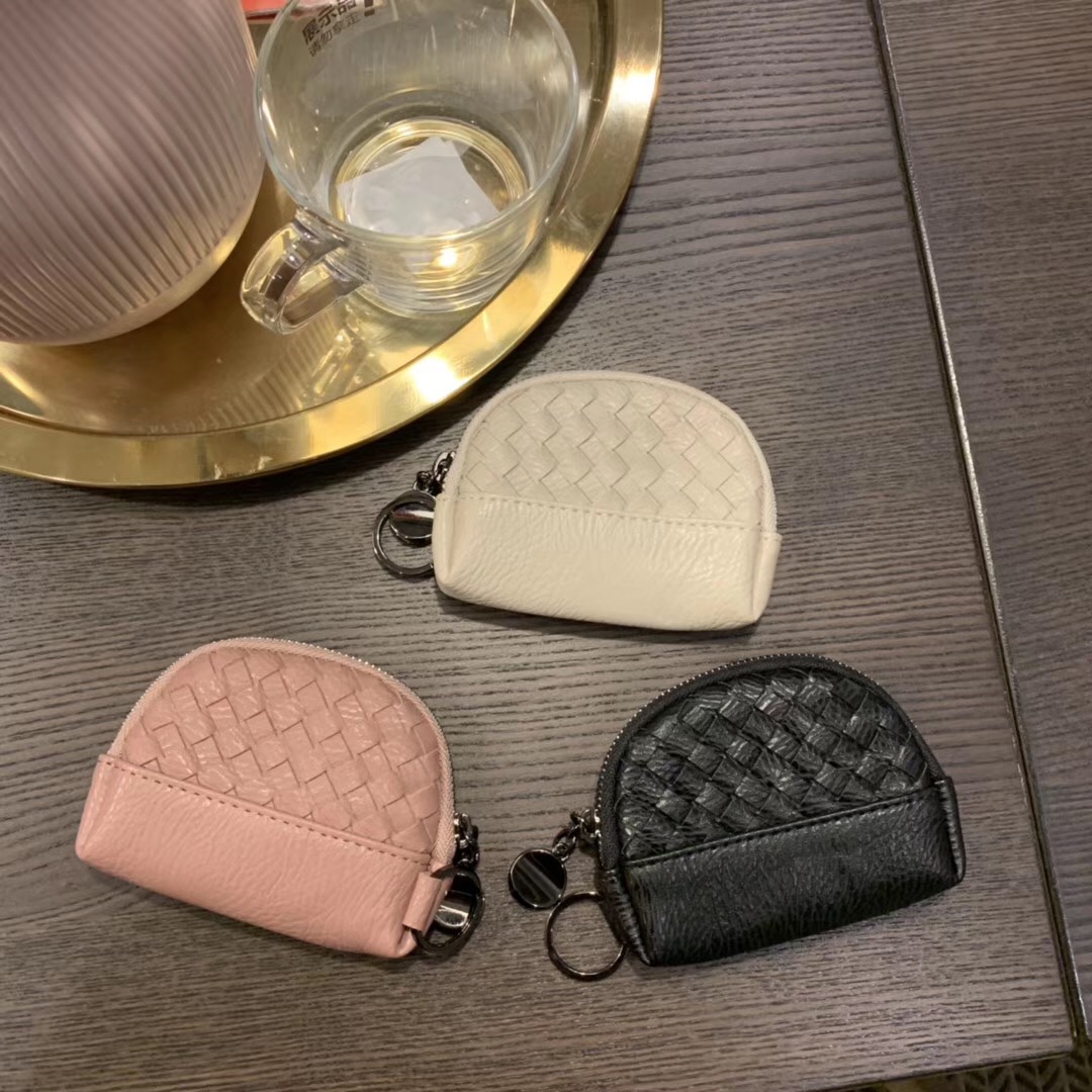 Korean Version Woven Zero Wallet 2018 Comeback Cuddly Soft Leather Women's Bag Carpack Shell Small Bag Tidal Laced Key Bag