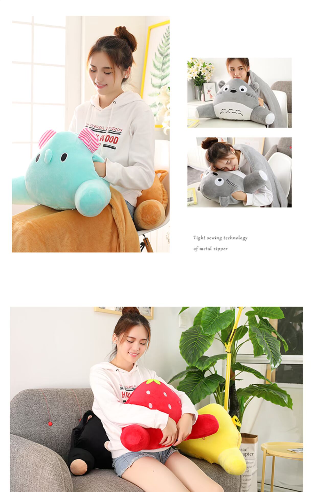Gối công sở chăn kép sử dụng lưng đệm đệm gối đệm thắt lưng ghế xe ba trong một Gối văn phòng 2 trong 1