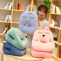 Office lunch break pillow Hand warm student multifunctional nap pillow Table lying pillow Sleeping artifact Cushion pillow