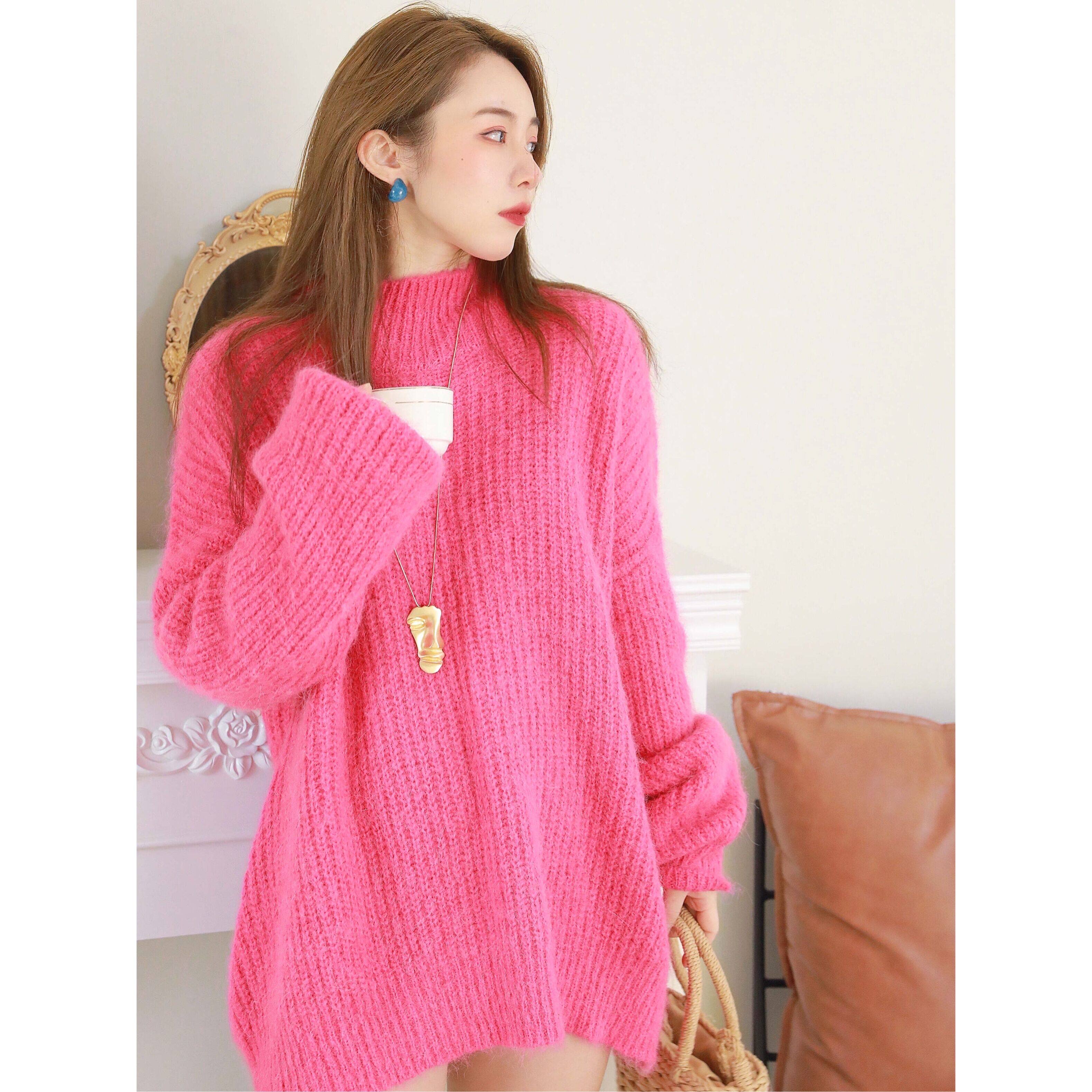 30% Off Clearance Wild Plum Fluffy Soft Waxy Loose Outerwear Sweater Women's Winter 2021 New Wool Lazy Wind Jacket