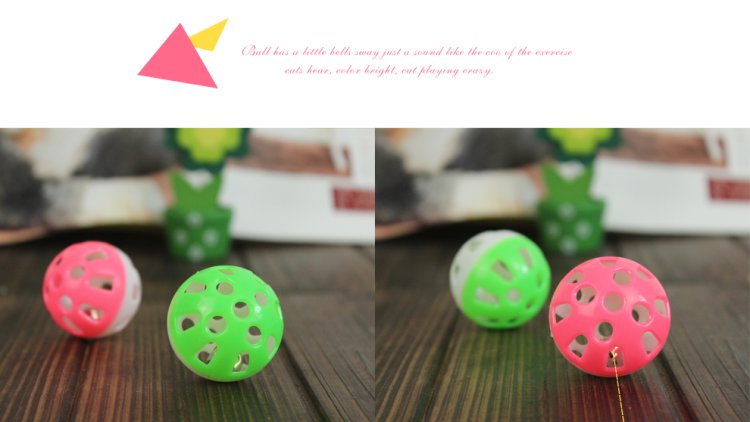Pet mèo đồ chơi chó đồ chơi chuông nhựa đường kính 2,5cm mèo cưng mèo cung cấp đồ chơi cho chó ngứa răng