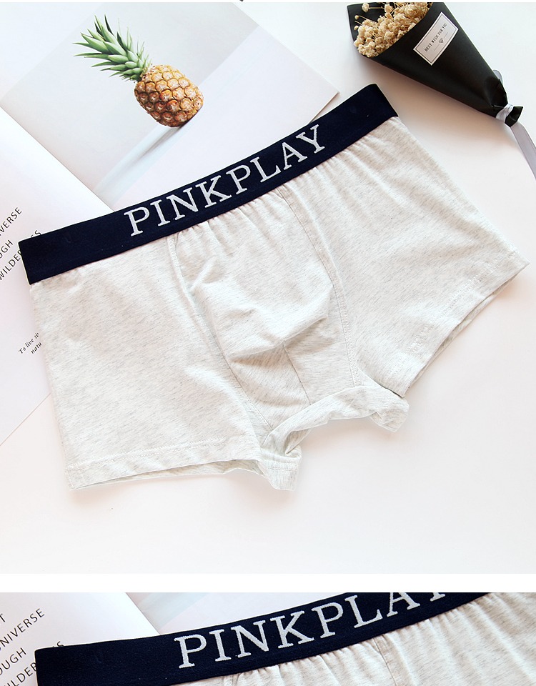 Thời trang Thư Cặp đôi Quần Cotton Màu đơn giản Sexy Ren Nữ Đồ lót nam Boxer Mid-Eo quần lót nữ cạp cao