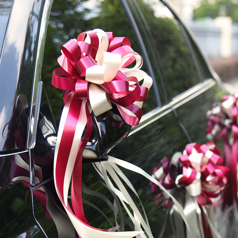 Wedding supplies Wedding Wedding gift car door big hand pull flower Wedding Wedding room decoration Gift packaging ribbon color strip