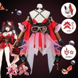 Коллапс звезда Dome Железнодорожный фейерверк косметный маска дурак 2D игра анимация косплей одежда женская парик