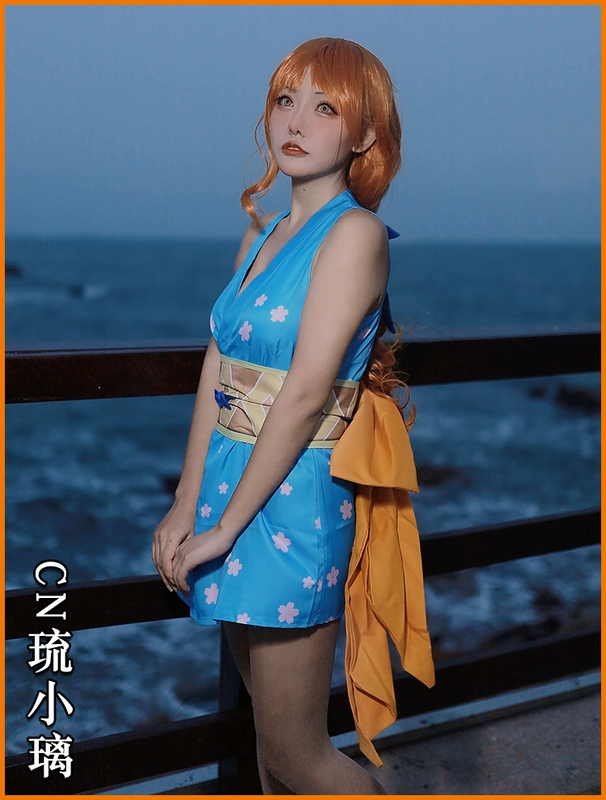 One Piece Wano Quốc Chương cos Nami kimono đồ ngủ thành viên Mũ Rơm trang phục hóa trang nữ Nhật Bản Yukata