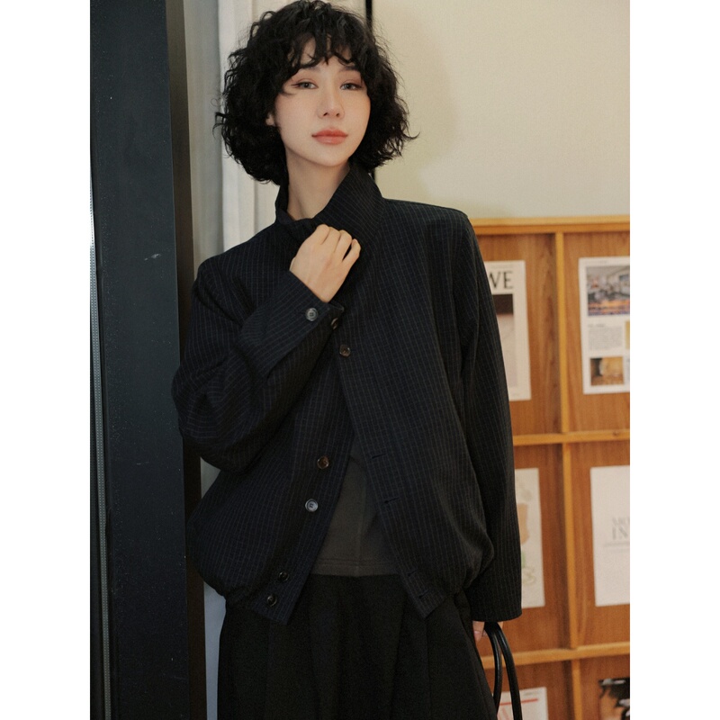 Tt Designer [When the Wind Rises] Niche Design Relaxed Silhouette Reversible Casual Jacket Women's Spring Jacket