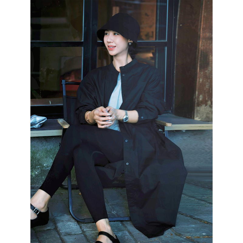 Tt Designer [Modern Style] Retro Chic Modern Style High-End Trench Coat Women's Summer Mid-Length Sun Protection Shirt