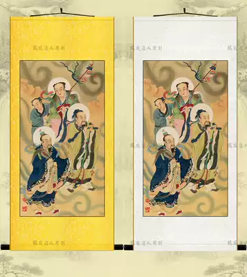 Three Maozhenjun portrait hanging painting Sanmao true emperor Maoshan school ancestor Mao Ying Mao Yingmao Ming Dynasty water and land painting