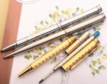 Old Fenghua 410 rotating G2 standard refill ballpoint pen all metal thick gold-plated carved Dragon Phoenix all steel