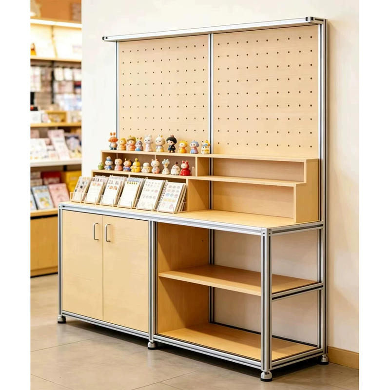 Perforated Board Multi-Layer Storage Rack Aluminum Profile Display Cabinet Marine Board Jewelry Display Cabinet Storage Rack
