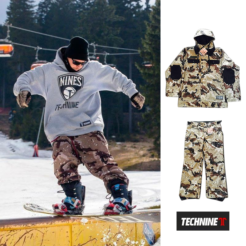 Gangsta USA Technine T9 camouflage frock ski suit Ski pants windproof waterproof snow suit snow pants