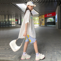 Pocket patch shirt women 2021 summer New loose Korean version of split design sense niche thin short sleeve shirt