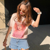 Clearance special new Korean version of the college wind doll collar foreign-style sweet T-shirt women loose Joker bottom coat tide