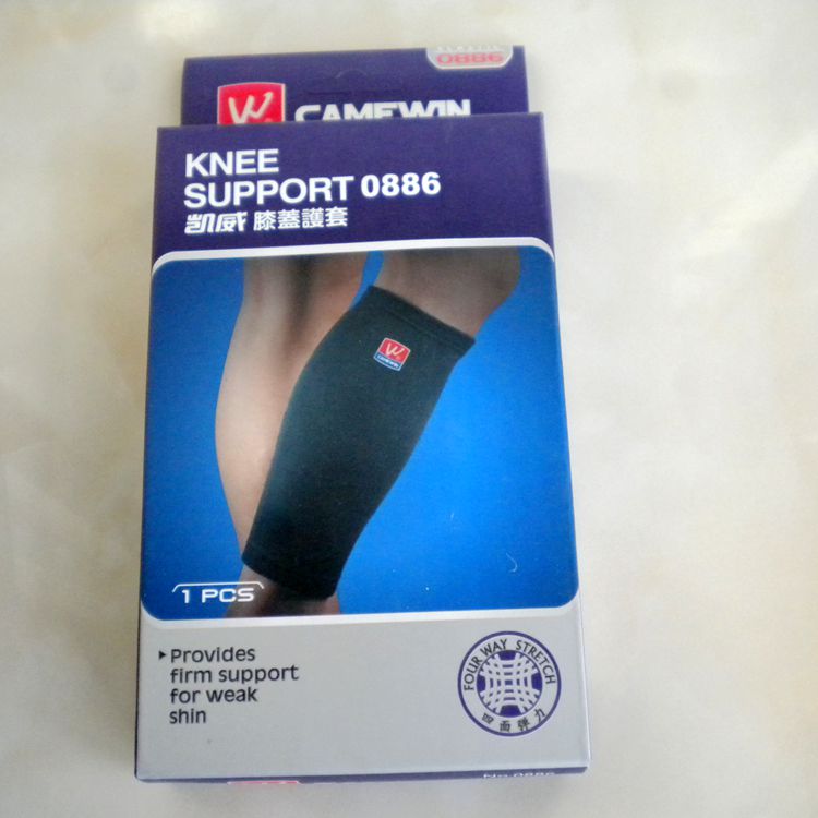 Áo khoác bảo vệ đầu gối chính hãng Kaiwei 0876 màu đen 0886 áo thể thao bảo vệ thiết kế bắp chân bó ấm bảo vệ bắp chân - Dụng cụ thể thao băng gối vantelin