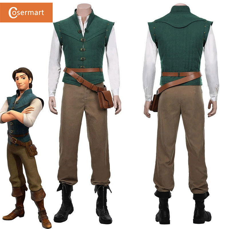 Rapunzel Flynn Rider Cosplay Costume Enchanted Prince Rapunzel Cosplay Outfit Halloween Unisex Costume