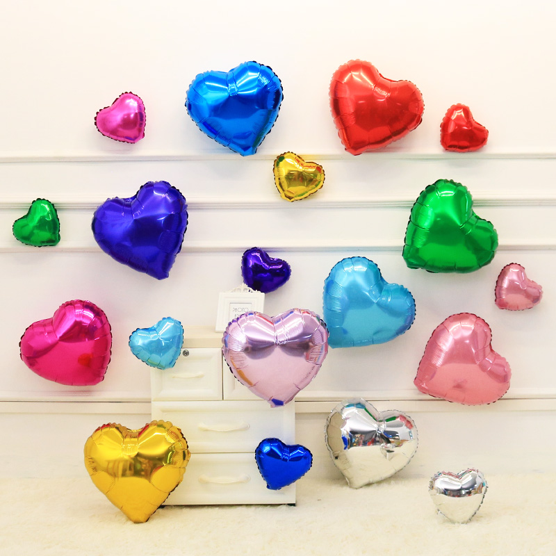 New House heart-shaped aluminum film balloon birthday decoration wedding wedding room decoration supplies love aluminum foil confession balloon