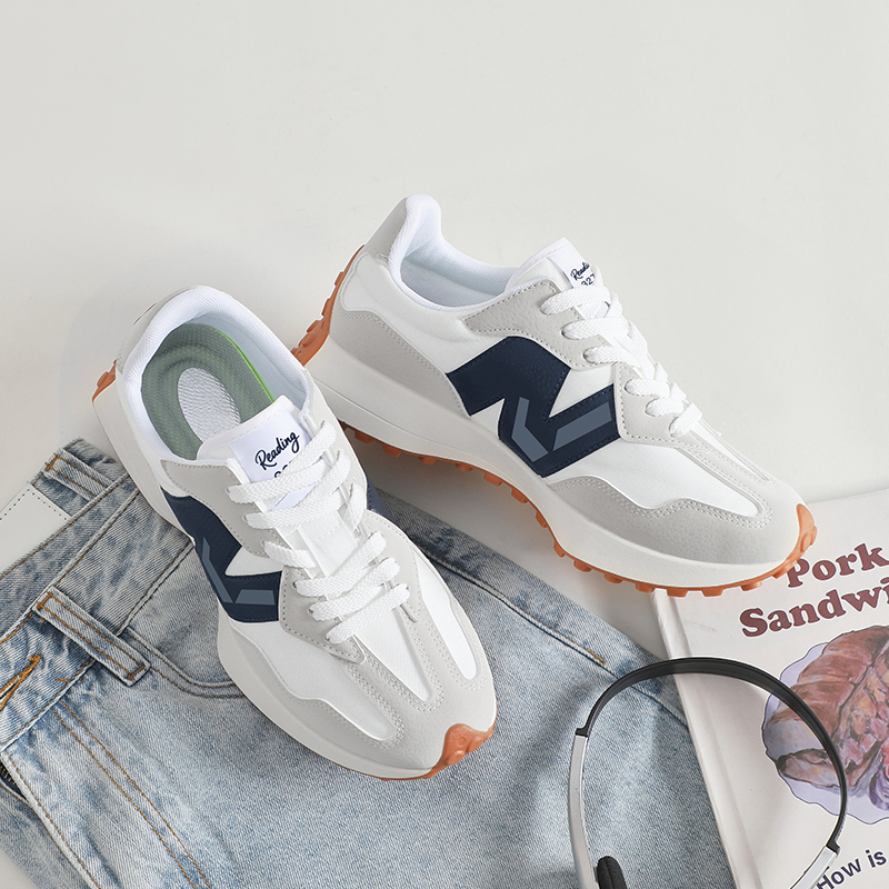 2026 New Model Mingbai Lun 327 Forrest Gump Shoes for Men and Women, Couple Style, Versatile, Comfortable, Height-Increasing Thick-Soled Sneakers for All Seasons