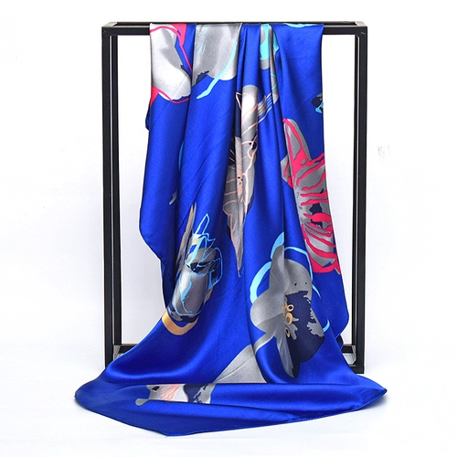 韩禾 Классический шарф, шелковистый платок, европейский стиль, 0.9м