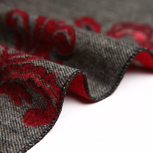 韩禾 Двусторонная демисезонная утепленная накидка, этнический классический шарф с кисточками, этнический стиль