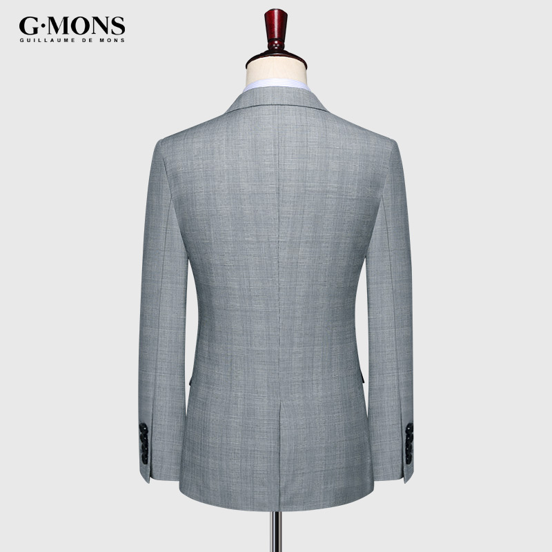 nam Giyomont của len kẻ sọc phù hợp với áo khoác kinh doanh giải trí đơn Tây Hàn Quốc phiên bản của chiếc áo khoác phù hợp với đẹp trai