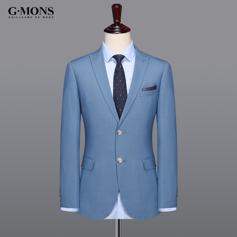 Đàn ông nam phù hợp với áo khoác của doanh nghiệp duy nhất Tây giản dị ánh sáng phù hợp với áo khoác Hàn Quốc phiên bản thân cơ thể phù hợp với bầu trời xanh mùa hè