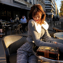 LIN autumn and winter Xiaoxiang socialite Western goddess suit Female autumn sweater pants fashionable temperament lady two-piece suit