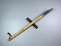 Small cloth fine art bamboo pen holder brush pen Xuan paper room Four-treasure old brush pen